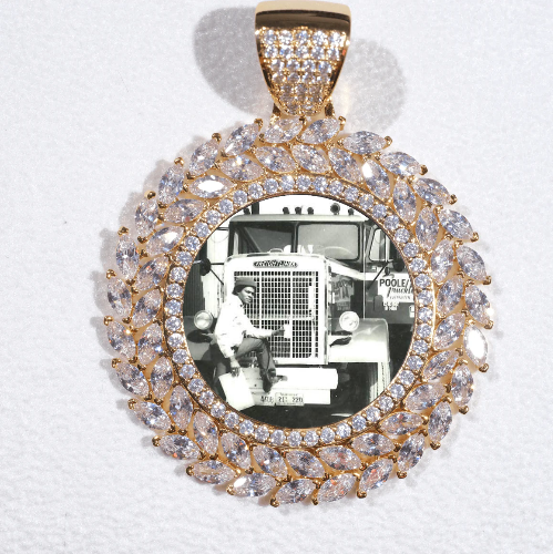 Large 3D Wheat Ear Custom Picture Pendant