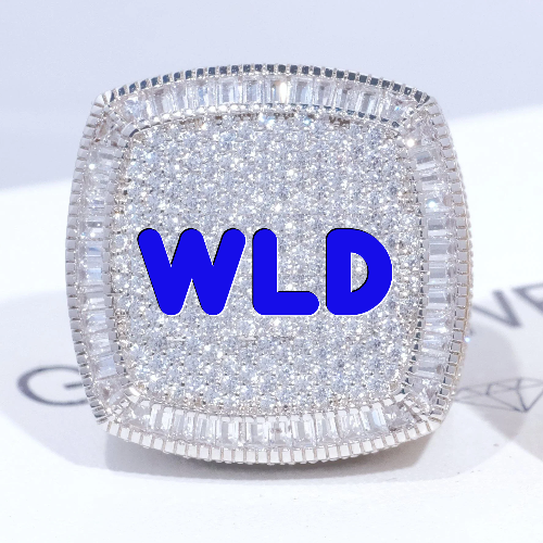 CUSTOM LETTER 3D ICED RING