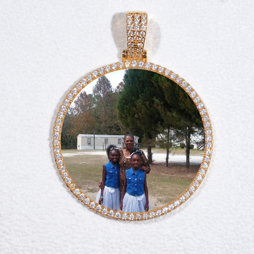 MEDIUM 3D CIRCLE CUSTOM PICTURE PENDANT