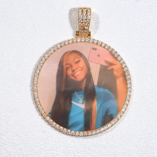 MEDIUM 3D CIRCLE CUSTOM PICTURE PENDANT