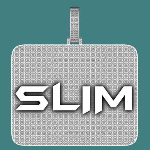 CUSTOM LETTER NECKLACE 3D BIG SQUARE