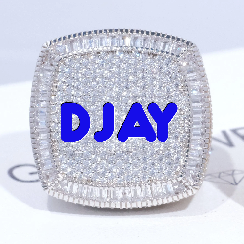 CUSTOM LETTER 3D ICED RING