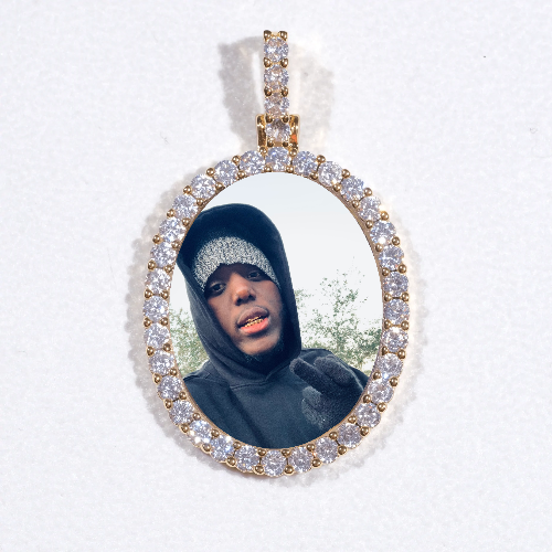 3D Oval Custom Picture Pendant