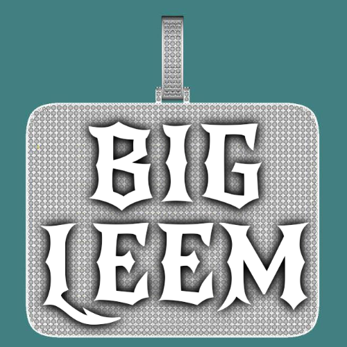 CUSTOM LETTER NECKLACE 3D BIG SQUARE