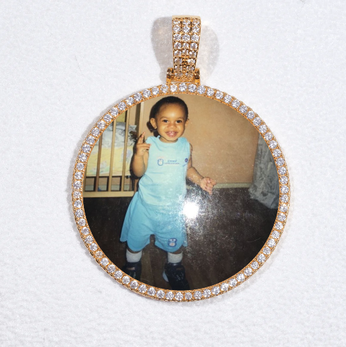 MEDIUM 3D CIRCLE CUSTOM PICTURE PENDANT