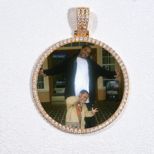 MEDIUM 3D CIRCLE CUSTOM PICTURE PENDANT