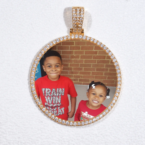 MEDIUM 3D CIRCLE CUSTOM PICTURE PENDANT