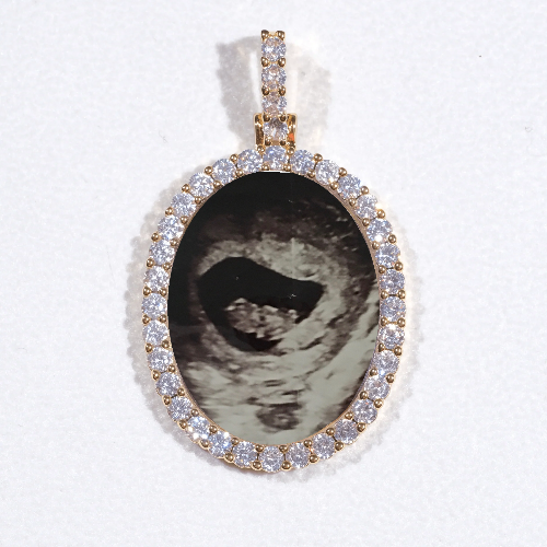 3D Oval Custom Picture Pendant