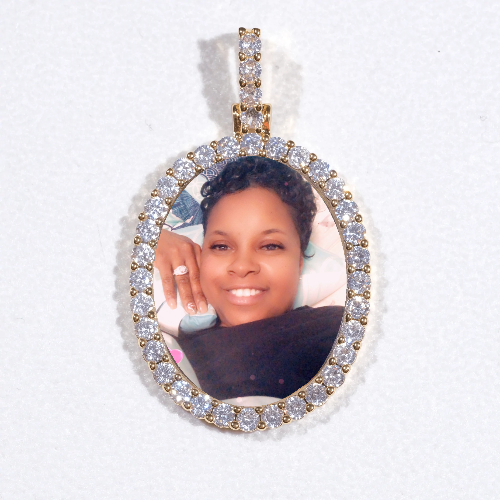 3D Oval Custom Picture Pendant