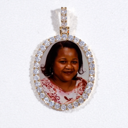 3D Oval Custom Picture Pendant