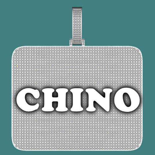 CUSTOM LETTER NECKLACE 3D BIG SQUARE