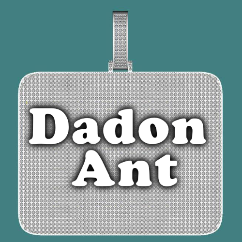 CUSTOM LETTER NECKLACE 3D BIG SQUARE