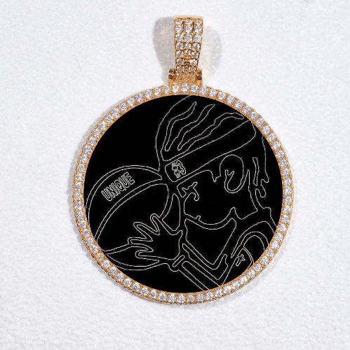 MEDIUM 3D CIRCLE CUSTOM PICTURE PENDANT