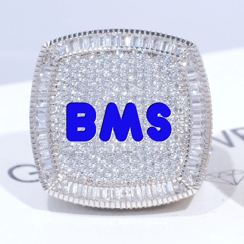 CUSTOM LETTER 3D ICED RING