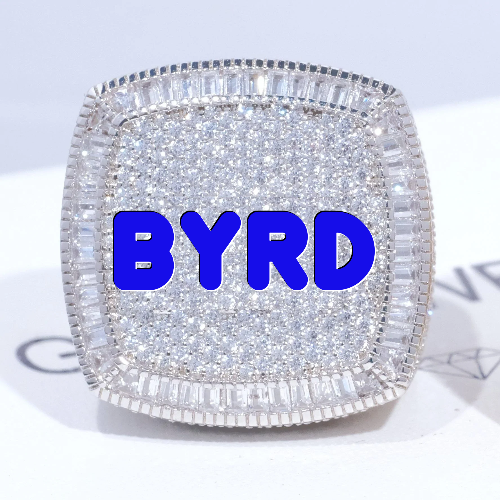 CUSTOM LETTER 3D ICED RING