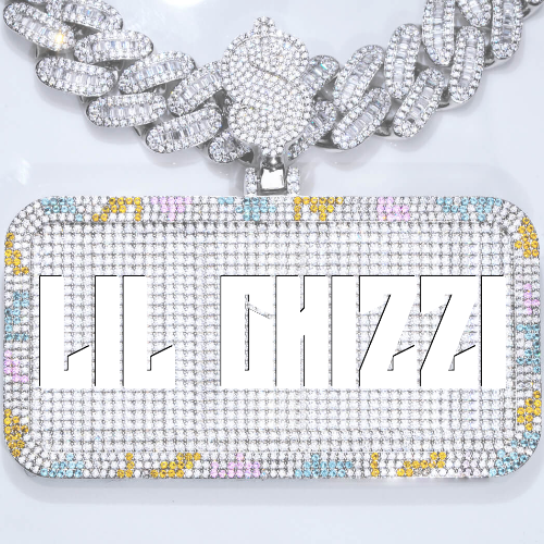 CUSTOM LETTER NECKLACE 3D COLORFUL SQUARE