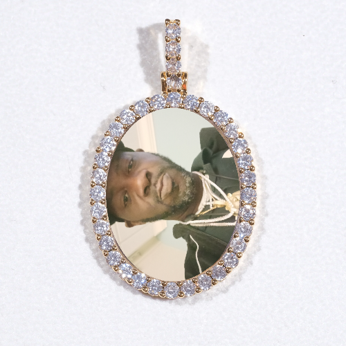 3D Oval Custom Picture Pendant