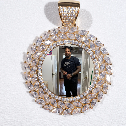 Large 3D Wheat Ear Custom Picture Pendant