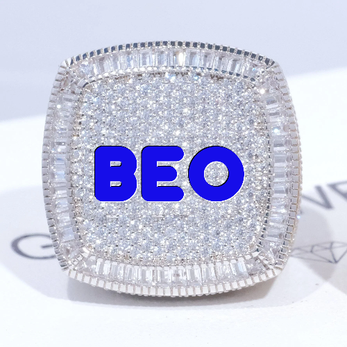 CUSTOM LETTER 3D ICED RING