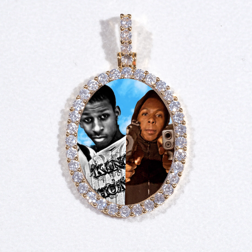 3D Oval Custom Picture Pendant