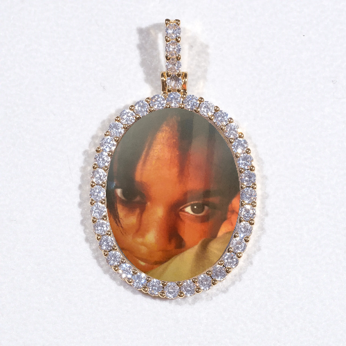 3D Oval Custom Picture Pendant