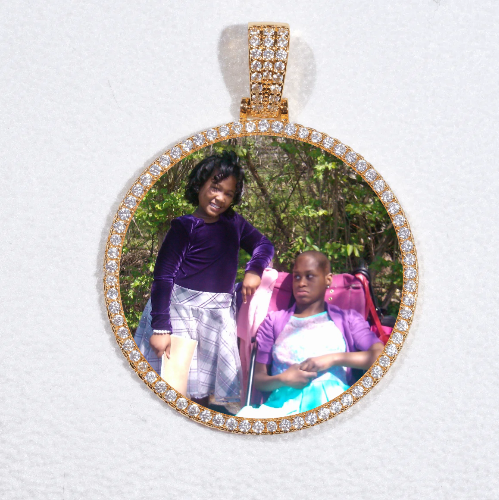 MEDIUM 3D CIRCLE CUSTOM PICTURE PENDANT