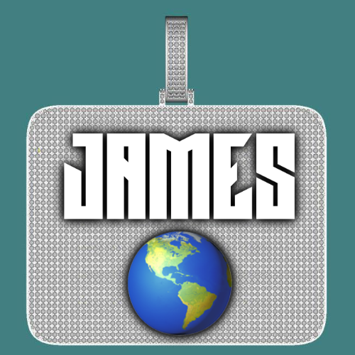 CUSTOM LETTER NECKLACE 3D BIG SQUARE