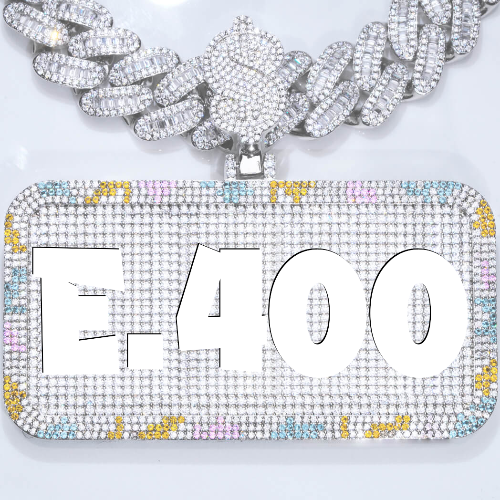 CUSTOM LETTER NECKLACE 3D COLORFUL SQUARE