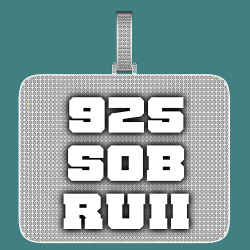 CUSTOM LETTER NECKLACE 3D BIG SQUARE