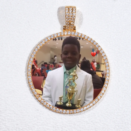 MEDIUM 3D CIRCLE CUSTOM PICTURE PENDANT
