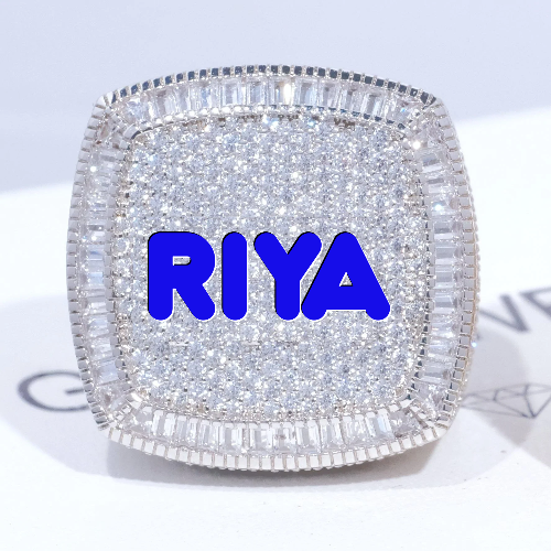 CUSTOM LETTER 3D ICED RING