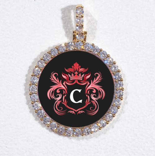 3D CIRCLE CUSTOM PICTURE PENDANT SMALL SIZE