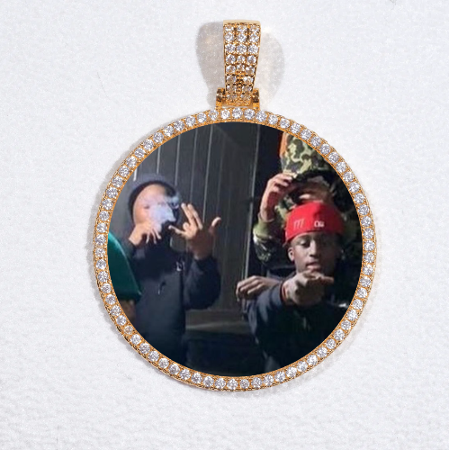 MEDIUM 3D CIRCLE CUSTOM PICTURE PENDANT