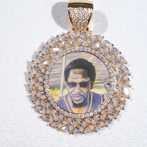 Large 3D Wheat Ear Custom Picture Pendant