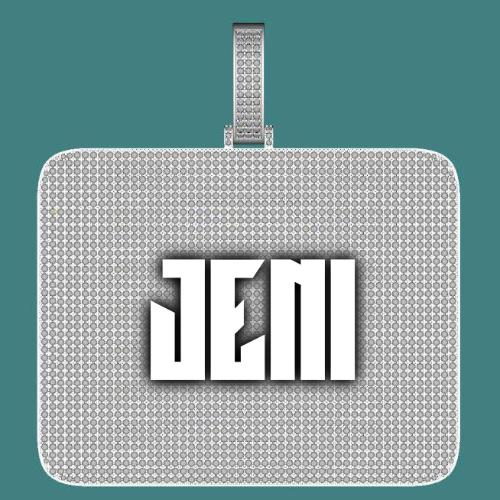 CUSTOM LETTER NECKLACE 3D BIG SQUARE
