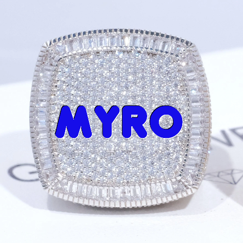 CUSTOM LETTER 3D ICED RING