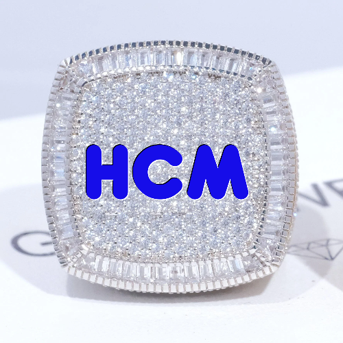 CUSTOM LETTER 3D ICED RING