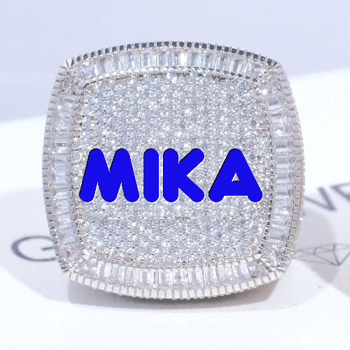 CUSTOM LETTER 3D ICED RING