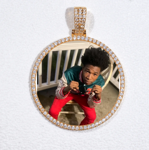 MEDIUM 3D CIRCLE CUSTOM PICTURE PENDANT