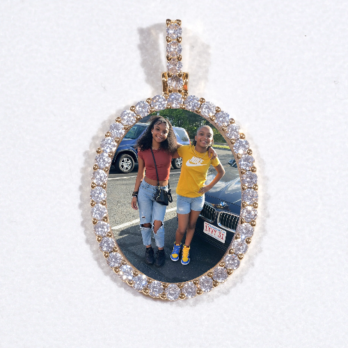 3D Oval Custom Picture Pendant