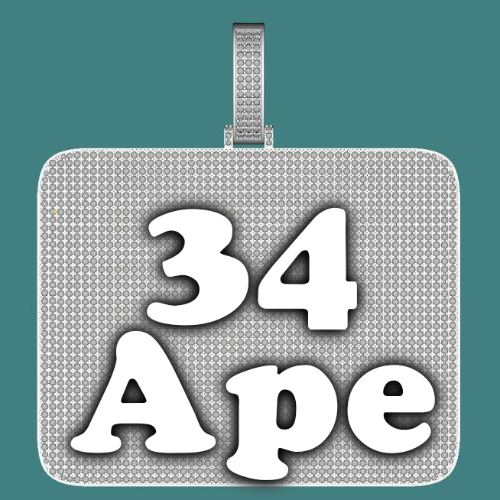 CUSTOM LETTER NECKLACE 3D BIG SQUARE