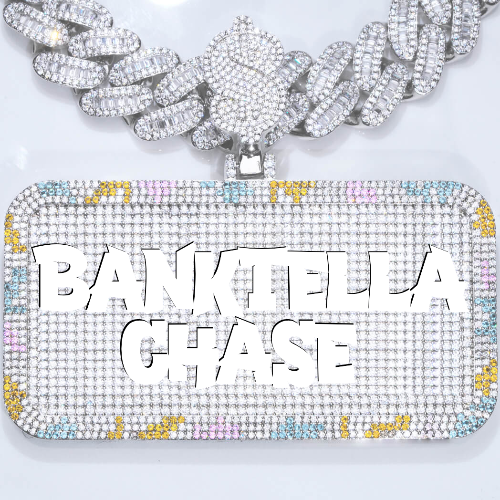 CUSTOM LETTER NECKLACE 3D COLORFUL SQUARE