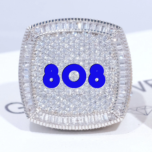 CUSTOM LETTER 3D ICED RING