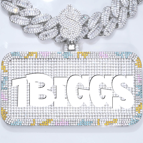 CUSTOM LETTER NECKLACE 3D COLORFUL SQUARE