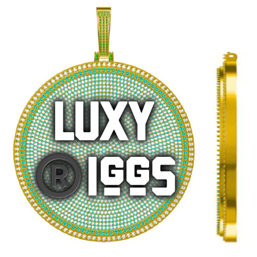 CUSTOM LETTER NECKLACE 3D BIG DISC