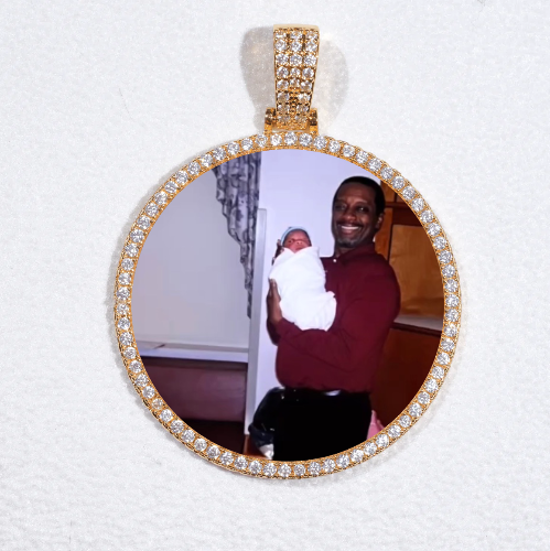 MEDIUM 3D CIRCLE CUSTOM PICTURE PENDANT