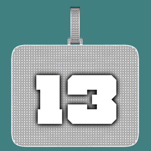 CUSTOM LETTER NECKLACE 3D BIG SQUARE