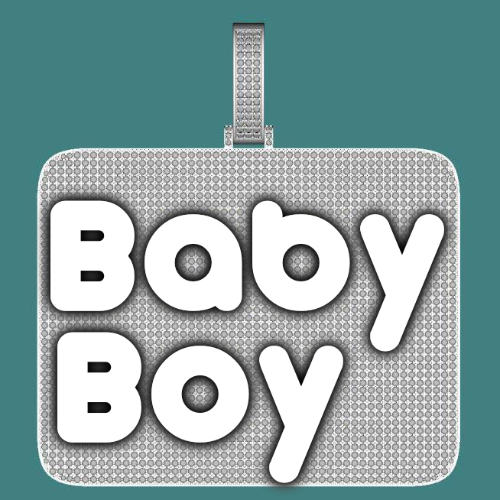 CUSTOM LETTER NECKLACE 3D BIG SQUARE