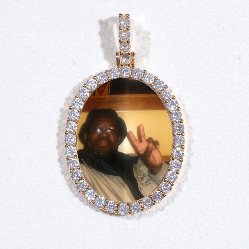 3D Oval Custom Picture Pendant