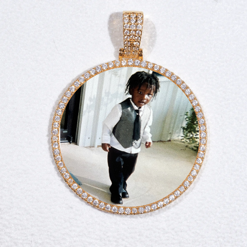 MEDIUM 3D CIRCLE CUSTOM PICTURE PENDANT